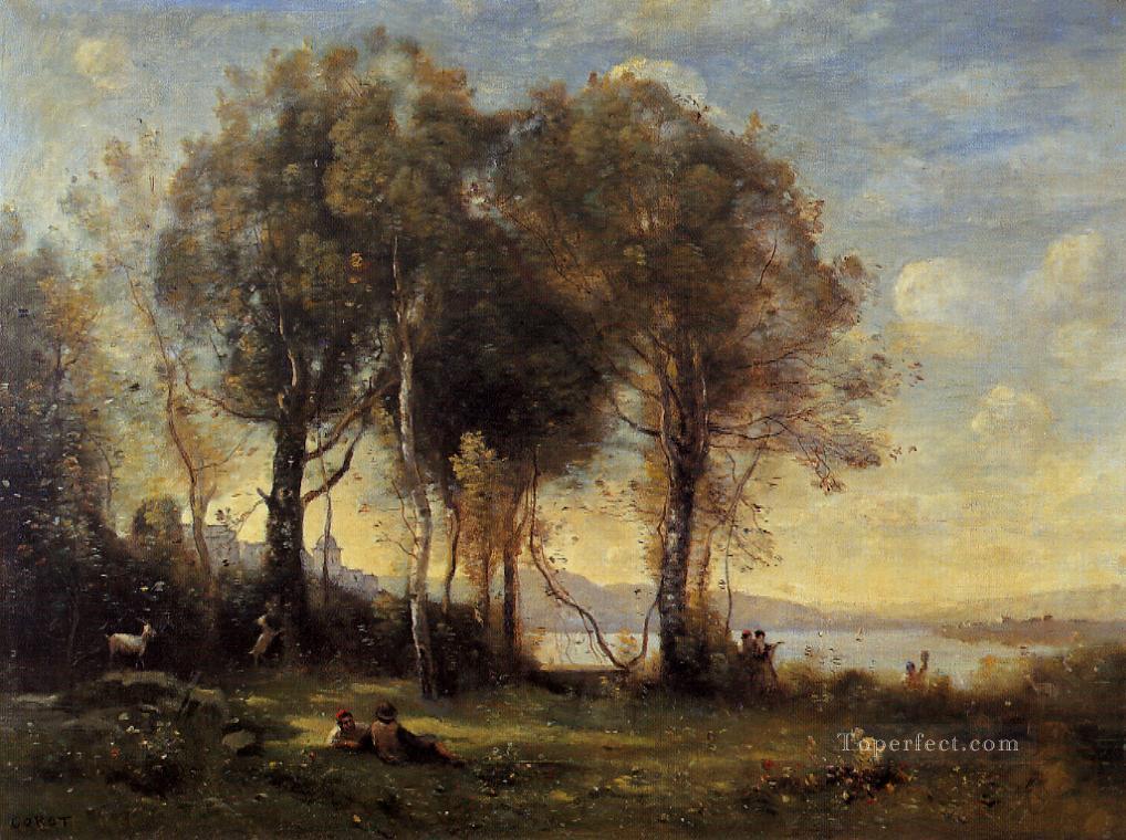 Cabreros en las islas Borromeas Jean Baptiste Camille Corot Pintura al óleo